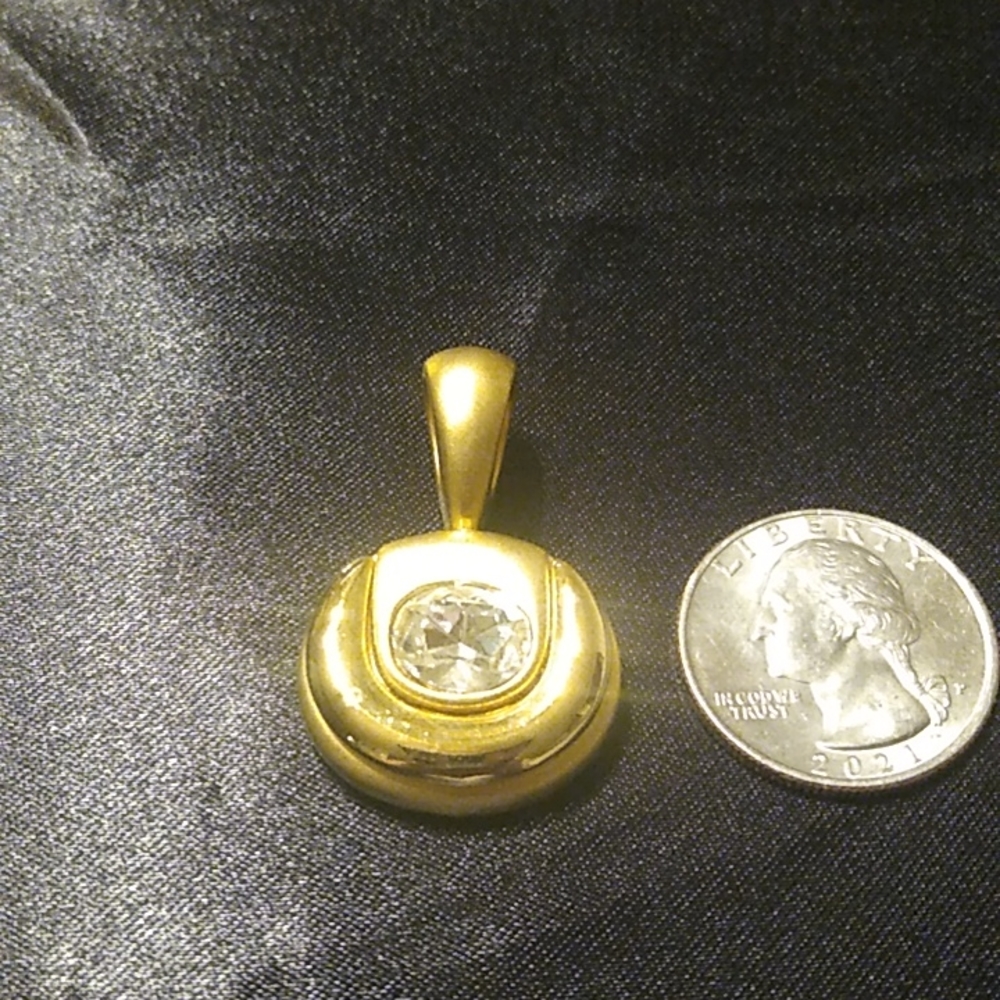 Faux Gold and Diamond Pendant